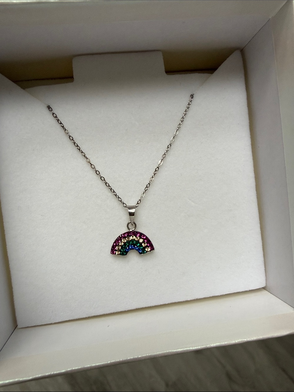 NIB Kid’s rainbow necklace and earrings
